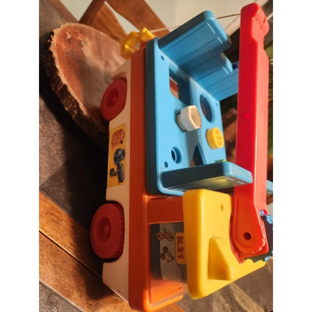 Vtg 80's Rare Chicco The Big Hook Utility Toy Vehicle Excell Cond See Photos 12